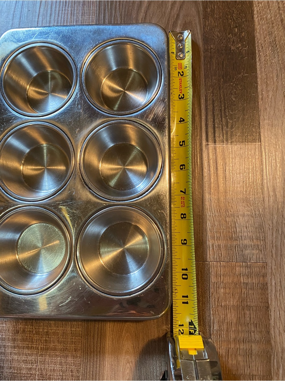 6-Cup Stainless Steel Muffin Pan Set in Silver - Non-Branded Vintage - Picture 5 of 6